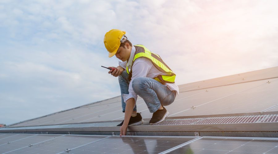 Chimney crown and cap repair on a brick chimney